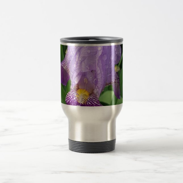 Purple Iris Travel Mug (Center)