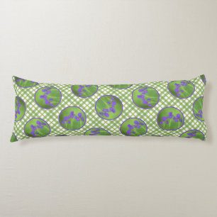 Purple Iris Trio Painting Original Flower Art Body Pillow