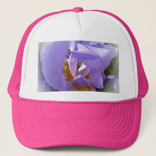 purple iris trucker hat