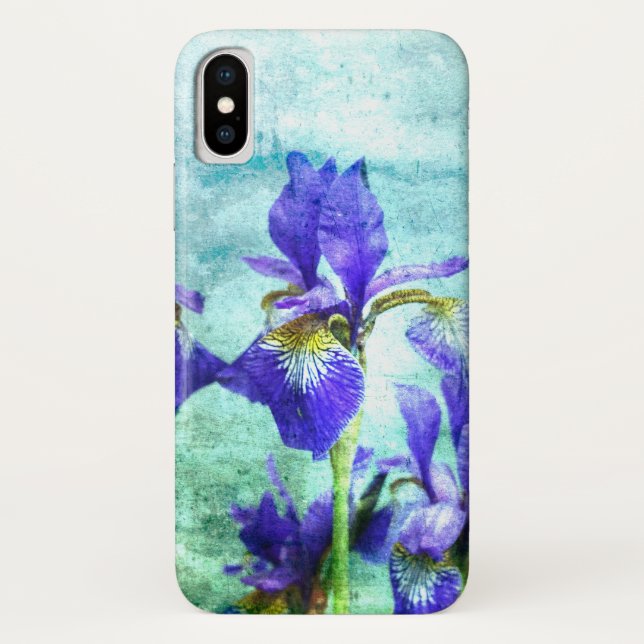 Purple Iris Watercolor Case-Mate iPhone Case (Back)