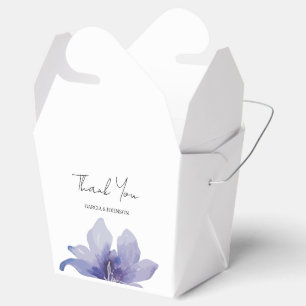 Purple Iris Watercolor Wedding Favor Box