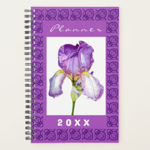 Purple Iris Watercolour Floral Art Planner