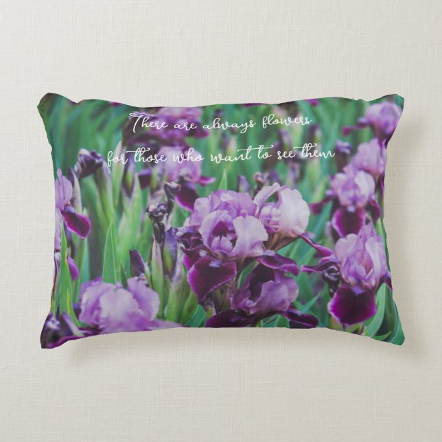 Purple irises  accent pillow (Front)