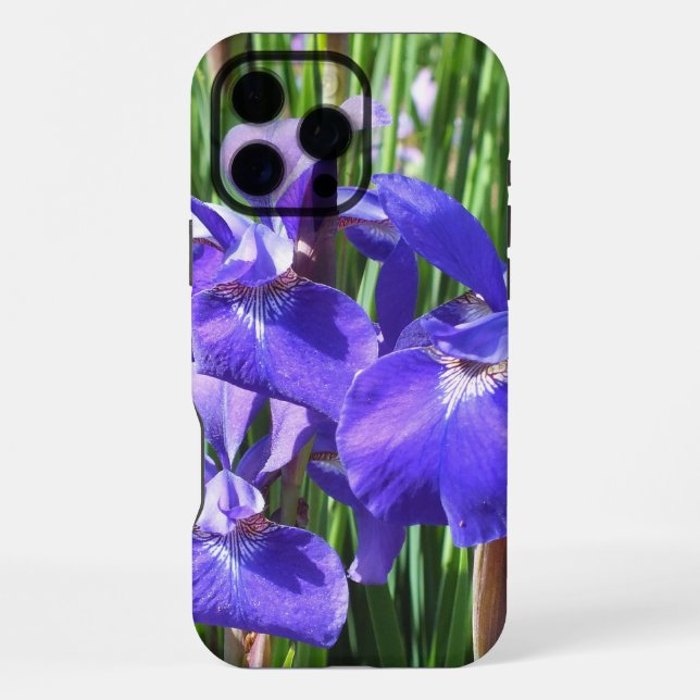 Purple Irises Floral iPhone Case (Back)