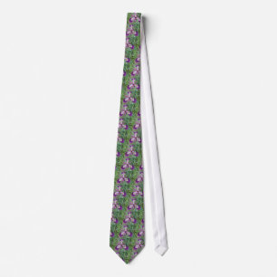 Purple Irises Floral Tie