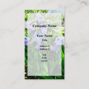 Purple Irises in Suburbs Business Card