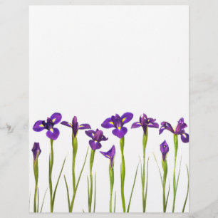 Purple Irises - Iris Flower Customized Template