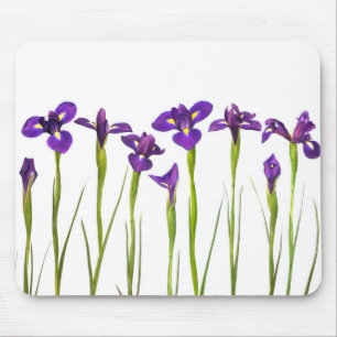 Purple Irises - Iris Flower Customized Template Mouse Pad