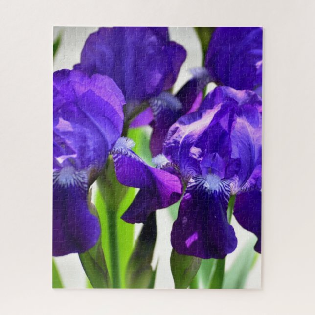 Purple Irises Iris Flower Jigsaw Puzzle (Vertical)