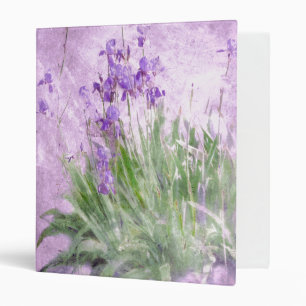 Purple Irises Watercolor - Binder