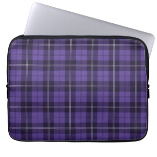 Purple Irish Plaid Patterned Laptop Sleeve