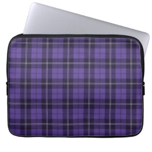 Purple Irish Plaid Patterned Laptop Sleeve