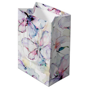 Purple Island Flowers Birthday Medium Gift Bag