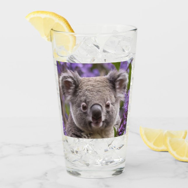 Purple Jacaranda Koala Bear, Glass (Front Ice)