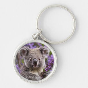 Purple Jacaranda Koala Bear, Keychain
