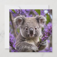 Purple Jacaranda Koala Bear,
