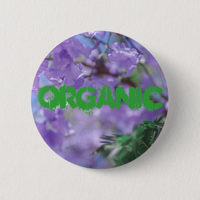 Purple Jacaranda Tree Flowers 2 Inch Round Button (Front)