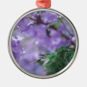 Purple Jacaranda Tree Flowers Metal Ornament