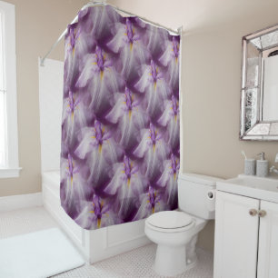 Purple Japanese Iris Flower Pattern
