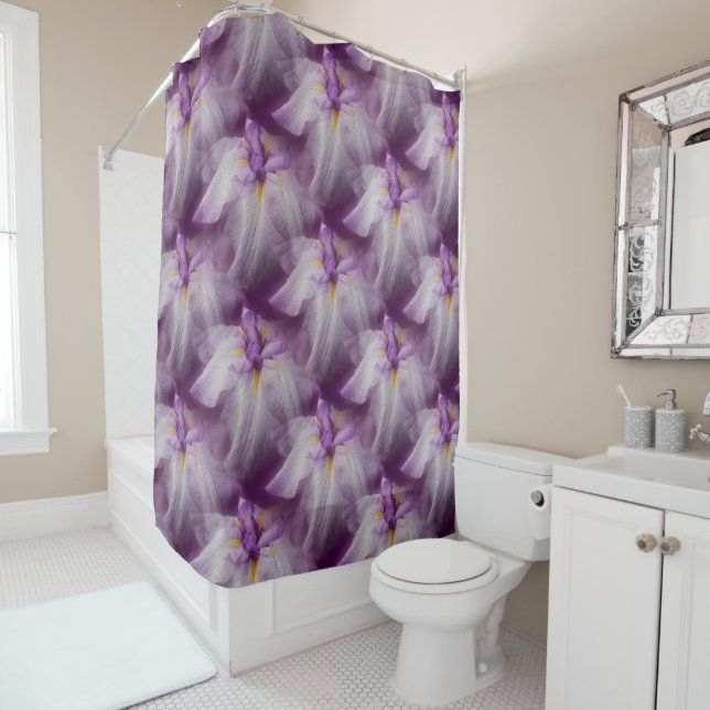 Purple Japanese Iris Flower Pattern (In Situ)