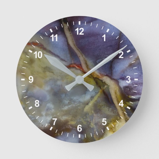 Purple Jasper Round Clock (Front)