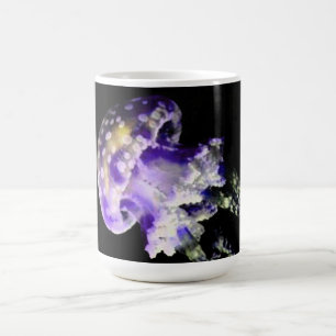 Purple Jelly Fish Design Monogram Mug