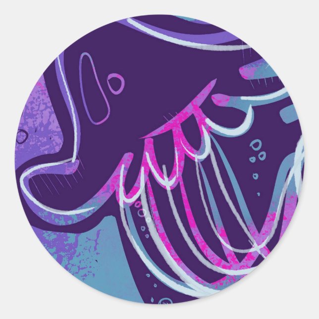 Purple Jellyfish Stickers (Front)