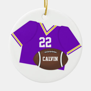 Purple Jersey and Football Ornament