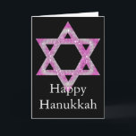 Purple Jewelled Star of David Design Holiday Card<br><div class="desc">a pretty Star of David in a pink/purplish jewelled design... .{graphic by MarloDeeDesigns.com}</div>