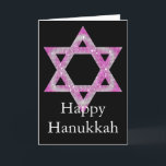 Purple Jewelled Star of David Design Holiday Card<br><div class="desc">a pretty Star of David in a pink/purplish jewelled design... .{graphic by MarloDeeDesigns.com}</div>