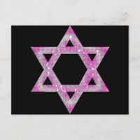 Purple Jewelled Star of David Design