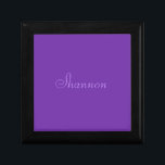 Purple Jewellery Box<br><div class="desc">"BUY NOW" This jewellery box has a purple coloured top. Customize with a name or date. Choose your box size and frame colour. Purchase my purple jewellery box today.</div>