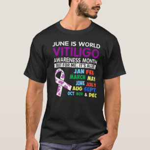 Purple June Is World Vitiligo Awareness Month 2022 T-Shirt