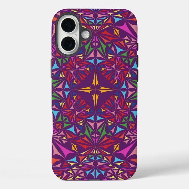 Purple Kaleidoscope Ornate Pattern Case-Mate iPhone Case (Back)