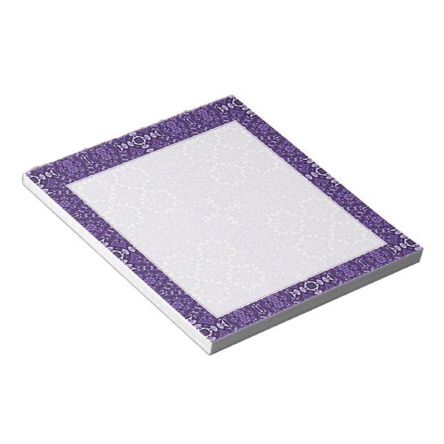 Purple Kaleidoscope Pattern Custom Notebook Notepad (Angled)