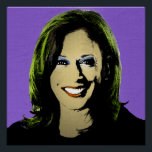 Purple Kamala Harris Pop Art Poster<br><div class="desc">Political Pop Art Gear and Political Gifts from PolitiClothes.com & PolitiCardz.com Find the Most Unique Election and Political Gifts Including: Political T-shirts, Political Bumper Stickers, Political Buttons, Political Posters, Political Pins, Political Cards, Political Mugs, Political Posters, Political Signs and More! Political Art & Gear: http://www.PolitiClothes.com Political Cards & Gifts: http://www.PolitiCardz.com...</div>