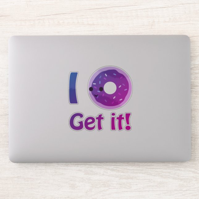 Purple Kawaii I doughnut Get It (Computer)