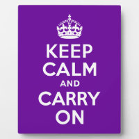 Purple Keep Calm and Carry On