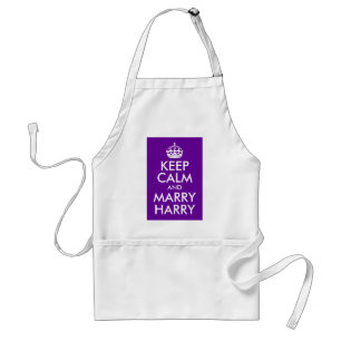 Purple Keep Calm and Marry Harry Standard Apron