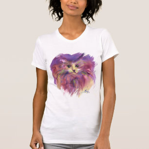 PURPLE KITTEN,CUTE KITTY CAT PORTRAIT T-Shirt