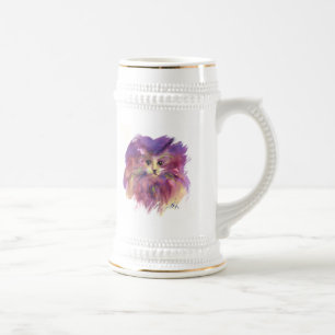PURPLE KITTEN,KITTY CAT PORTRAIT BEER STEIN