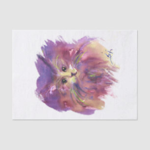 PURPLE KITTEN,KITTY CAT PORTRAIT TISSUE PAPER