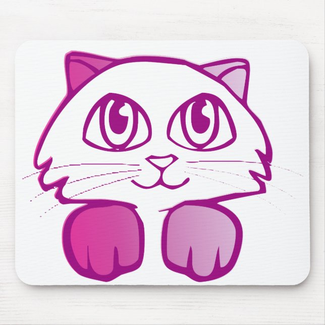 Purple Kitty Mouse Pad (Front)