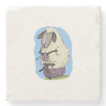 Purple Knitting Sheep