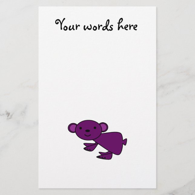 Purple koala stationery (Front)