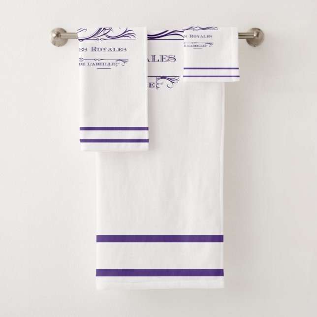Purple L’ hotel Des Royales Bathroom Linens Bath Towel Set (Insitu)