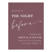 Purple La Nuit Avant La Répétition Dîner Poster