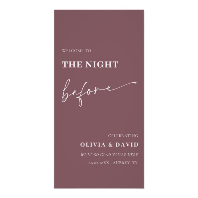 Purple La Nuit Avant La Répétition Dîner Poster (Devant)