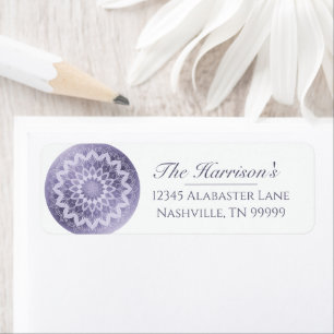Purple Lace Mandala Wedding Address