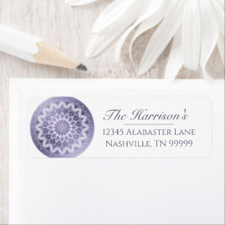 Purple Lace Mandala Wedding Address
